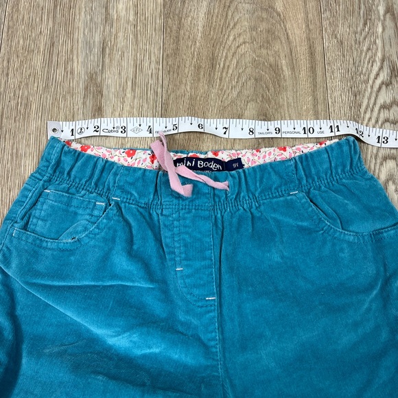 Mini Boden Teal Corduroy Pants heart pockets 9 Years Old - Picture 6 of 7